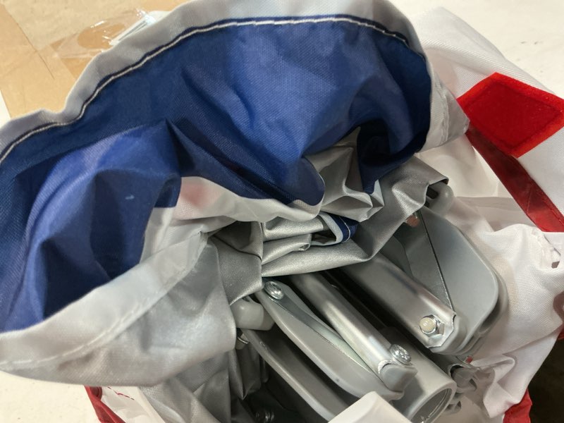 Condition photo showing Good Condition for CROWN SHADES Cabana Shelter Sun Shade Tent (6.5x6.5, Navy Blue and White Stripes)