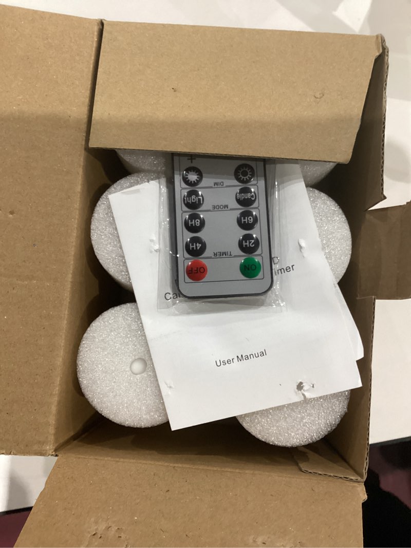 Condition photo showing Good Condition for DRomance Battery Operated Flameless Candles with 6 Hour Timer 3 Pack Real Wax Vertical Stripe 3D Wick Flickering LED Pillar Candles Dinner Wedding Christmas Holiday Decor(Ivory, 3" D x 5", 6", 7" H) 3 Pack Ivory