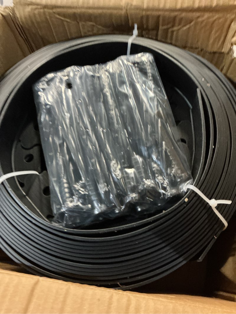 Condition photo showing New/Like New for gardzen 1.5" x 100' landscape edging kit, garden edging coil comes with 120 pcs spikes, no dig lawn border 100ft