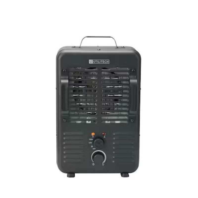 Utilitech 1500 -Watt Utility Fan Utility Indoor Electric Space Heater with Thermostat