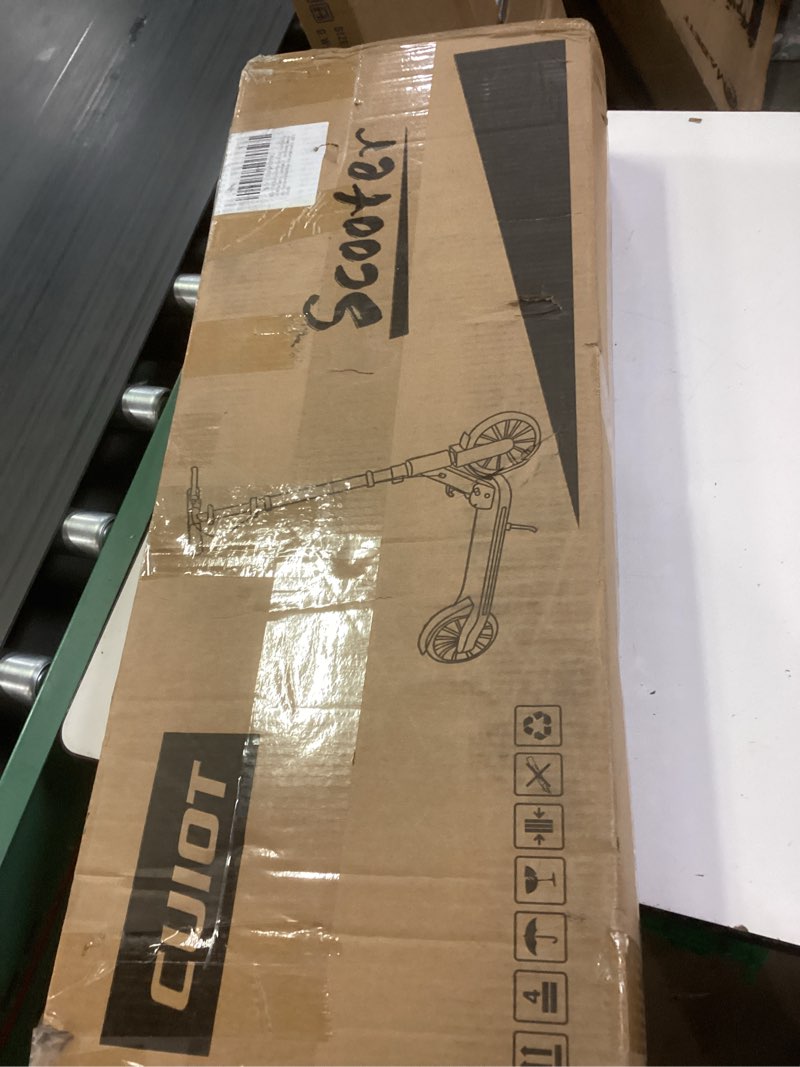 Condition photo showing New/Like New for kick scooter for kid, teens & adults for 300 lbs capacity, lightweight, foldable - 8in big wheels scooter,commuter adult scooters with hand brake, 4 adjustable levels, abec 9, 15 lb black