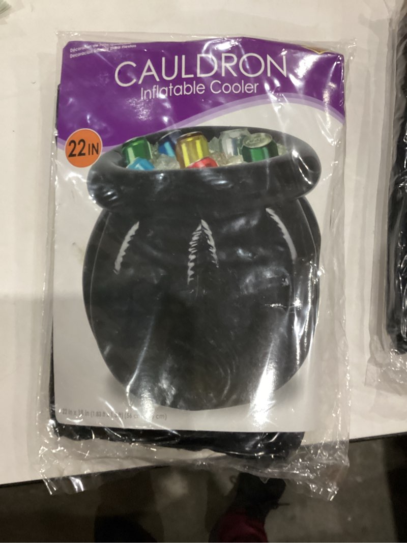 Condition photo showing New/Like New for Beistle Inflatable Cooler - Drink Containers for Parties, Beverage Cooler, Spooky Decor: Halloween Cauldron Cooler Halloween