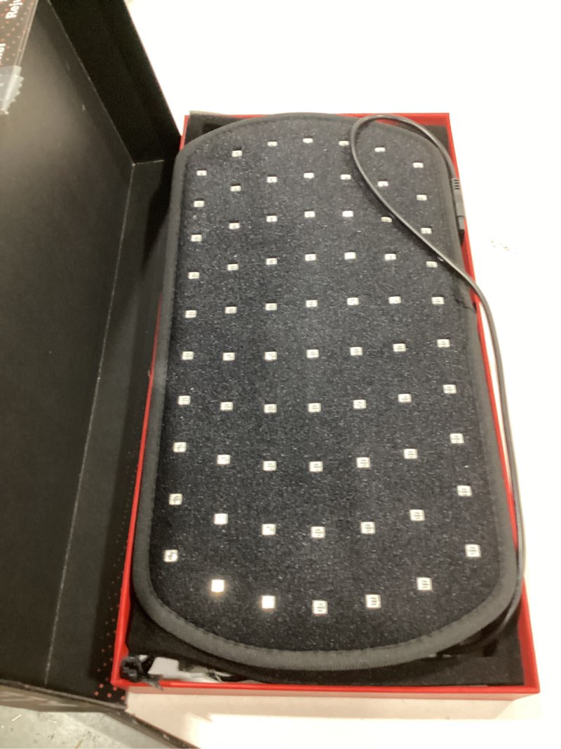 Condition photo showing Good Condition for allolo red light therapy for body, 3 in 1 leds red light therapy belt with timer remote control, 660nm 850nm infrared light therapy pad for body waist shoulder knee, 12.6" x 6.3" large area