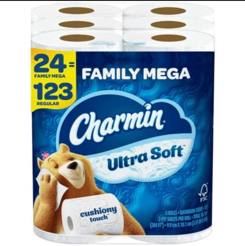 Ultra Soft Toilet Paper Family Mega Roll  24 Count