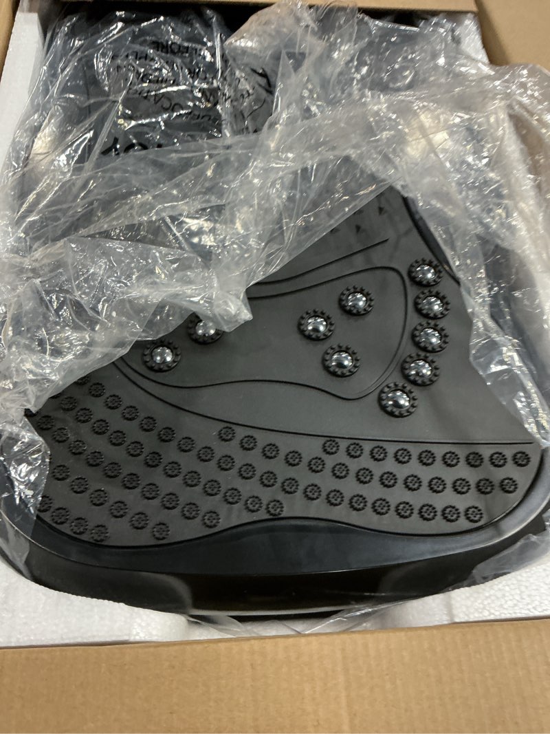Condition photo showing Good Condition for vibration plate exercise machine, 130 levels full body workout vibrating plate for lymphatic drainage weight loss, 450 lbs capacity shake platform with resistance bands bluetooth for women men