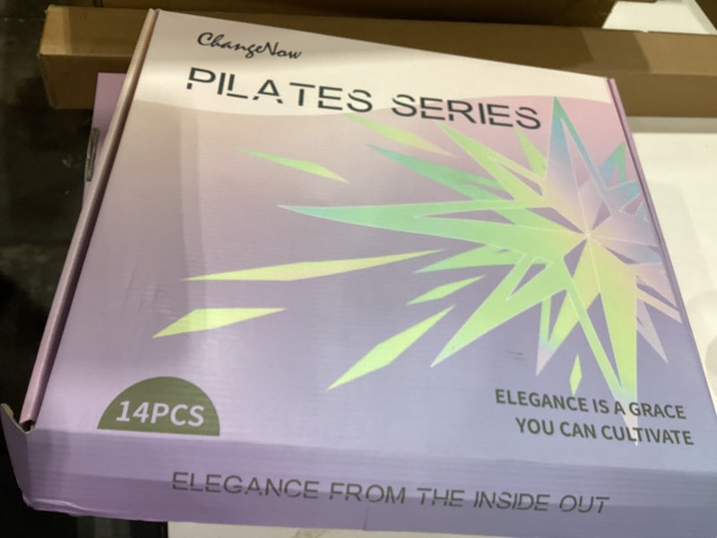 Condition photo showing Good Condition for targeted training pilates kit,upgraded pilates equipment for women with 14'' magic circle, figure 8 bands, pilates ball & bands to firm core, thighs, glutes & arms at home - workout guide included
