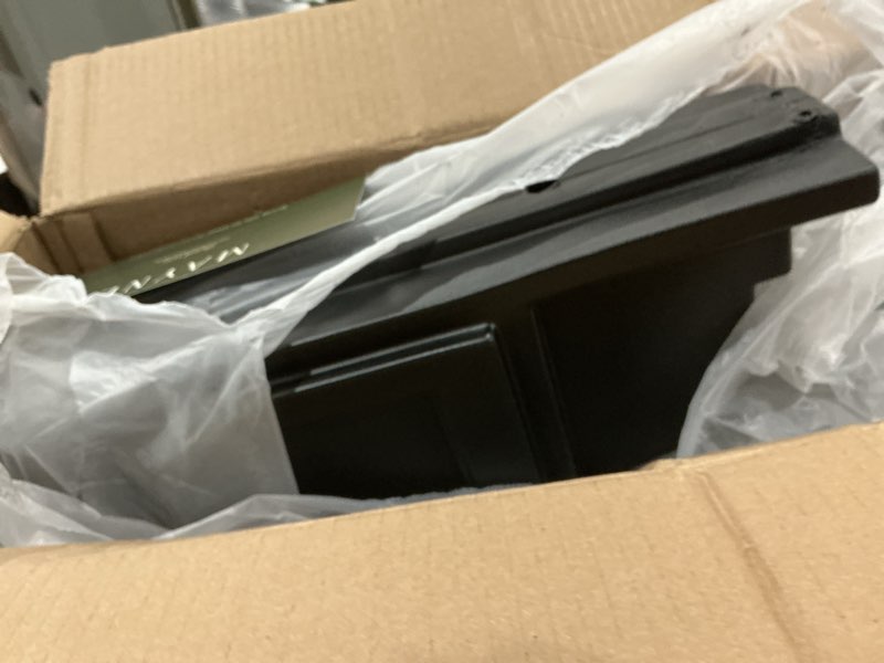Condition photo showing Good Condition for architectural mailboxes bilt cre8™ t4, usps approved next generation rust-proof plastic post mounted mail box for outside, black, xl extra large curbside mailbox with magnetic latch