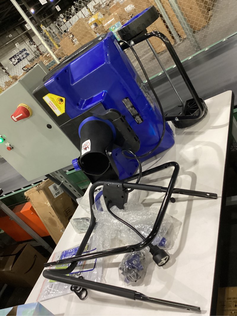 Condition photo showing Good Condition for Snow Joe Corded Electric Snow Blower w/LED Light, Chute & Steel Auger, 22-Inch Clearing Path, 14.5-Amp Motor - Heavy-Duty Blowing Machine for Ice Removal from Driveway, Sidewalk & Walkway, SJ626E 22-Inch, 14.5 Amp