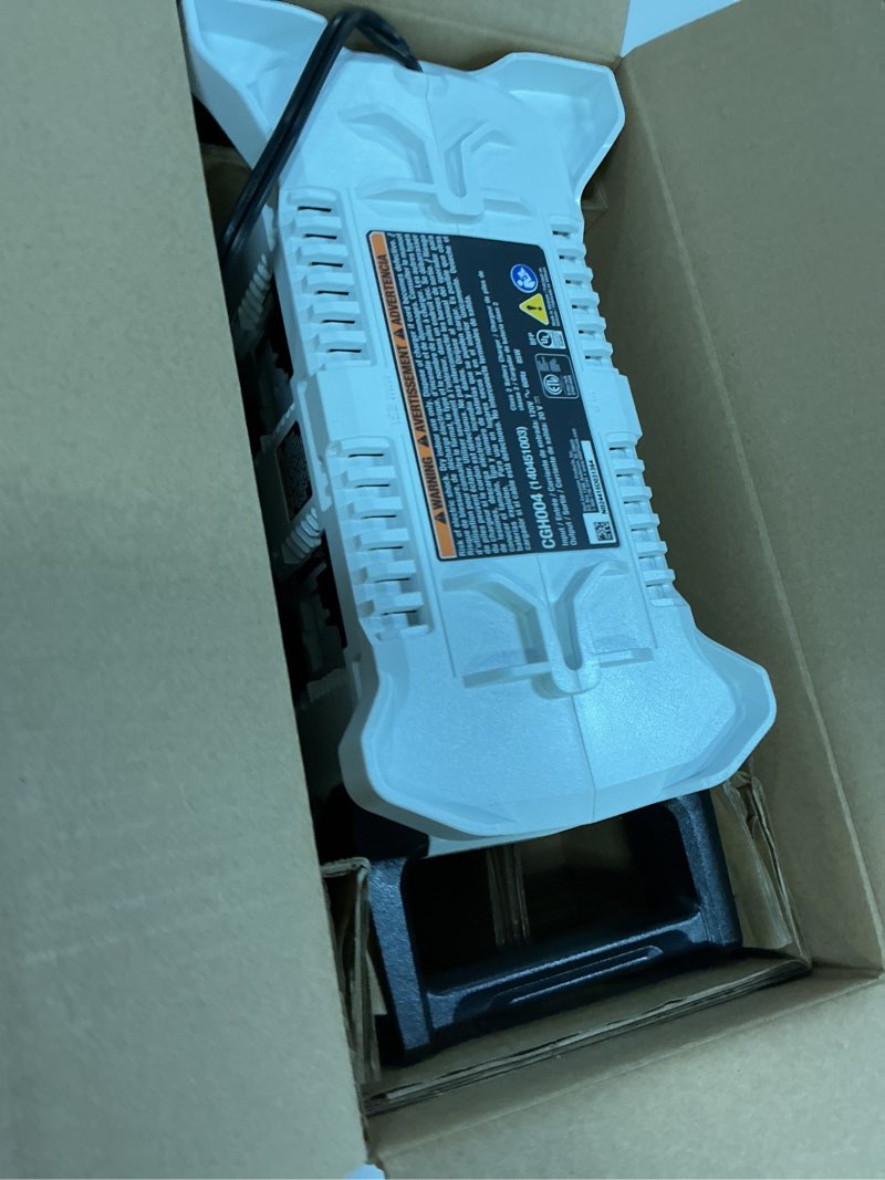 Condition photo showing New/Like New for hart 20-volt lithium-ion 4-port fast battery charger (batteries not included)