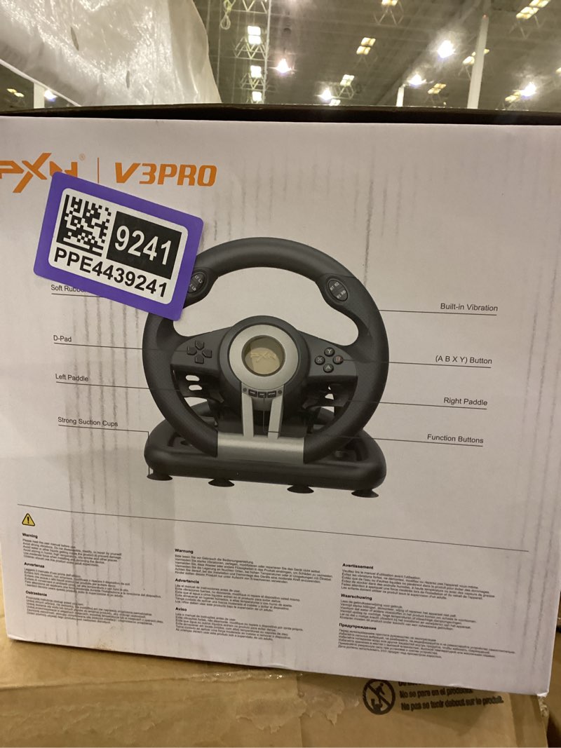 PXN PC Racing Wheel, V3II 180 Degree Universal Usb Car Sim Race Steering Wheel with Pedals for PS3, 