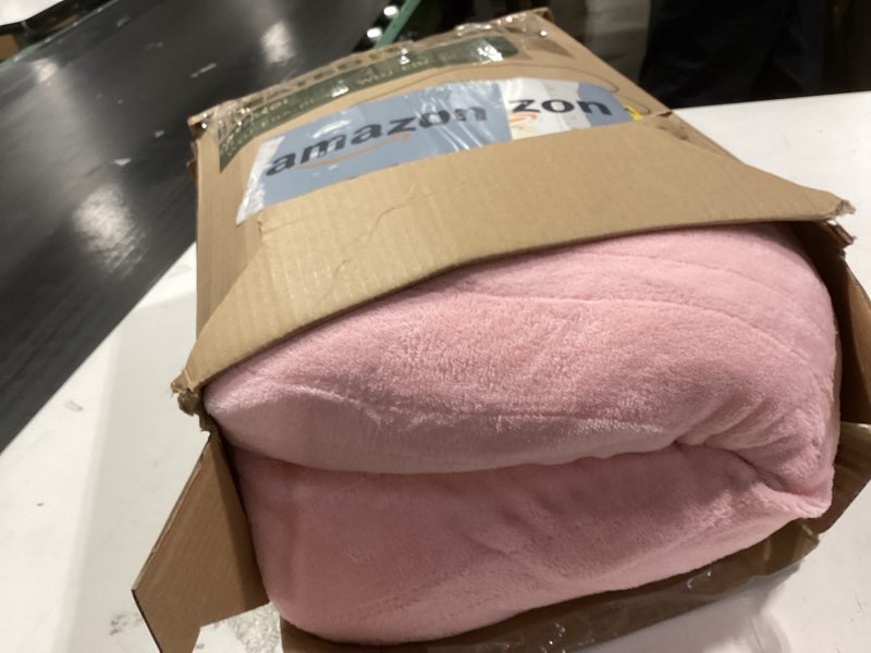 Condition photo showing As Is for Electric Heated Blanket Queen Size 84"x90" - Coral Fleece & Sherpa Fabric Dual-Sided, 4 Heat Settings & 10 Hours Auto Off, Soft Warming Throw for Home, Office, or Bed, Machine Washable, Light Pink C-light Pink 84x90inches-Queen
