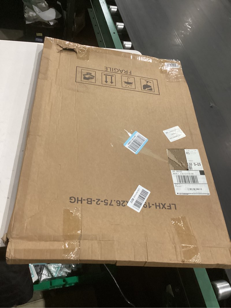 Condition photo showing As Is for LUCKYLIFE 19.25x26.75 Puzzle Picture Frame, Wall Hanging Poster Frames, Display Pictures 19.25 x 26.75 without Mat, Pack of 2, Black Black 19.25x26.75