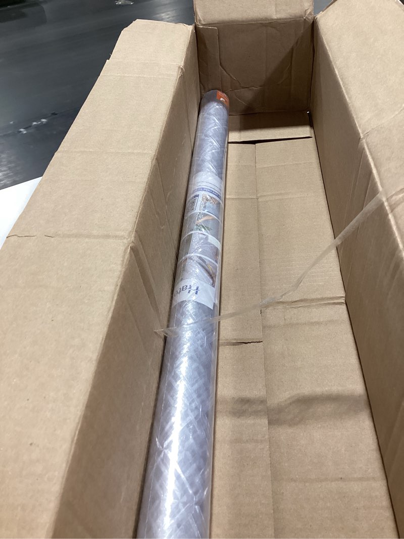 Condition photo showing Good Condition for haton window privacy film decorative frosted glass window film, sun blocking stained glass clings, static cling removable stickers for home door coverings, lattice pattern 29.5" x 157.4" 29.5" x 157.4" clear