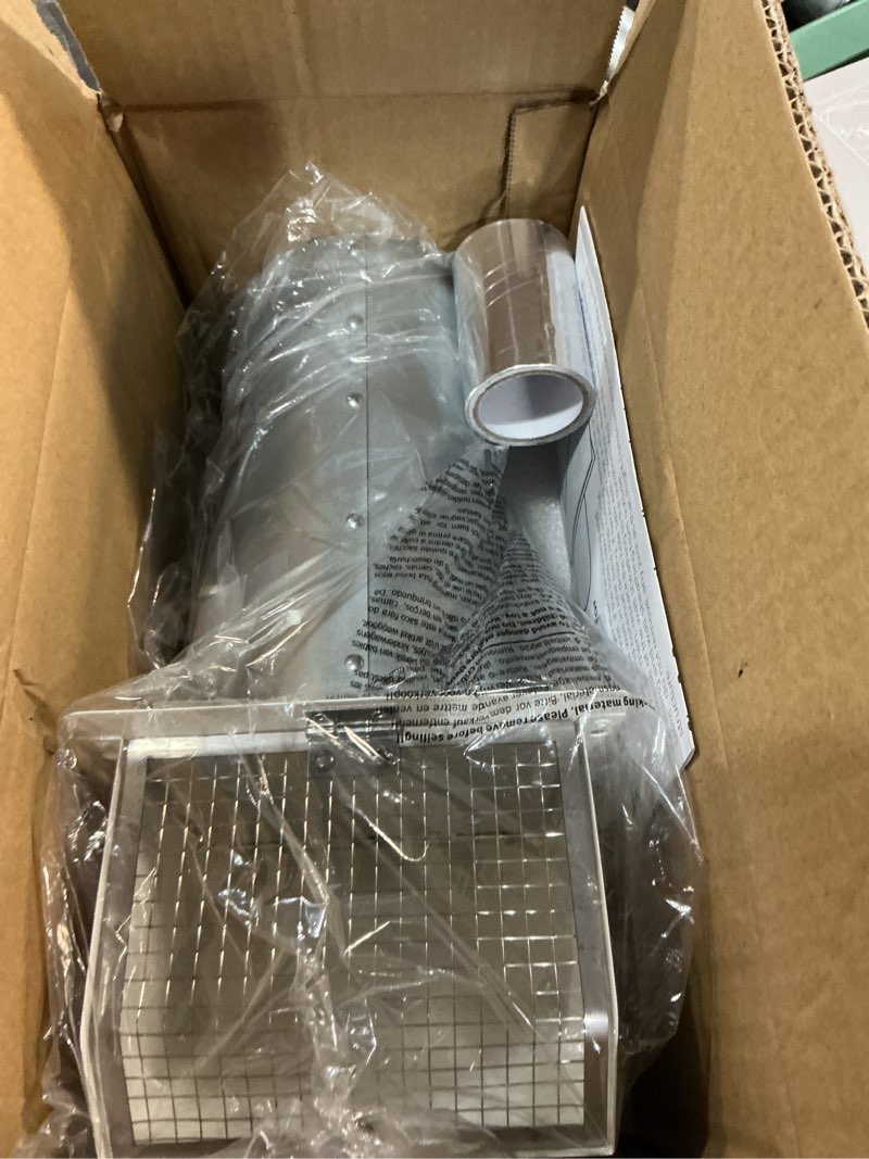 Condition photo showing Good Condition for 4 inch dryer vent cover outside hooded wall vent with screen and damper, exhaust vent wall mount exterior wall vents cover cap for dryer ventilation&outdoor air exhaust,galvanized steel,white 4 inch white