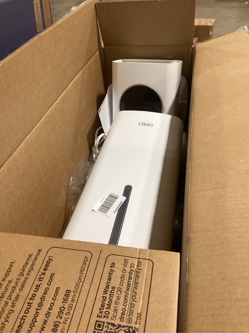 Condition photo showing As Is for DREO HM735S 11L Smart Humidifier Large Room 700 ft², 100H Cool Mist Air Humidifiers for Bedroom, Top-Fill, Clean Tank Technology, 26dB, Auto Mode, Aroma Box, RGB, Remote & APP Control, Baby, White