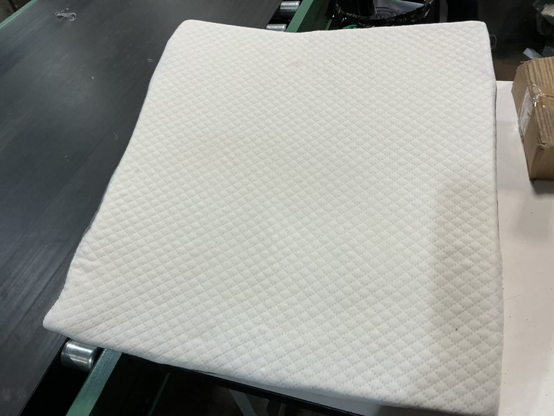 Condition photo showing Good Condition for kolbs bed wedge pillow for sleep apnea, acid reflux, and back pain relief, with chic jacquard cover - headboard gerd pillow wedges for sleeping (standard width 7.5" height)