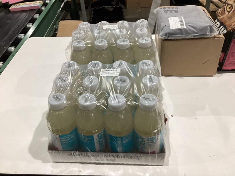 Condition photo showing New/Like New for vitaminwater Zero Sugar Squeezed Lemonade Nutrient Enhanced Flavored Water Beverage, 20 fl oz Bottles, 12 pack Zero Sugar Squeezed Lemonade 20.05 Fl Oz (Pack of 12)