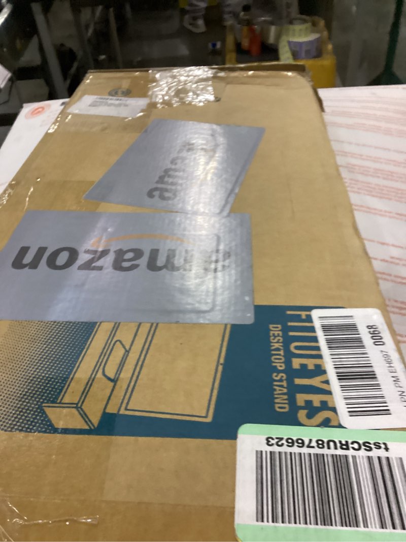 Condition photo showing As Is for FITUEYES Monitor Stand - 2 Tier Computer Monitor Riser with 21.3 Inch Shelf, Wood Desktop Stand for 