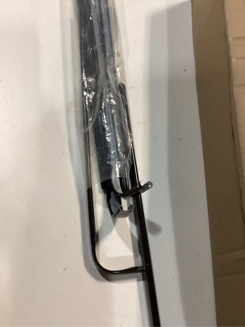 Condition photo showing As Is for Yafa Home Fashion Heavy Duty Single Standard Adjustable Curtain Rod Hardware Included Black 26” - 48” [2 PCS]