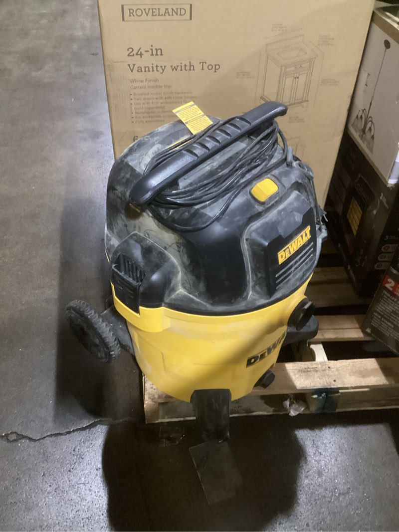 Condition photo showing As Is for DEWALT 5 Gallon STEALTHSONIC Shop Vacuum Wet and Dry, Powerful Suction & Portable Shop Vac with Attachments, Ultra Quiet Wet Dry Vac for Home, Garage, Car, Workshop, Jobsite, DXV05P-QT, 4 Peak HP