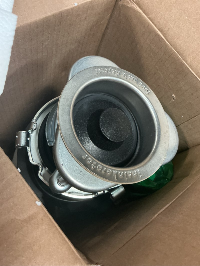 Condition photo showing As Is for insinkerator badger 5xl continuous feed 1/2-hp septic safe corded garbage disposal