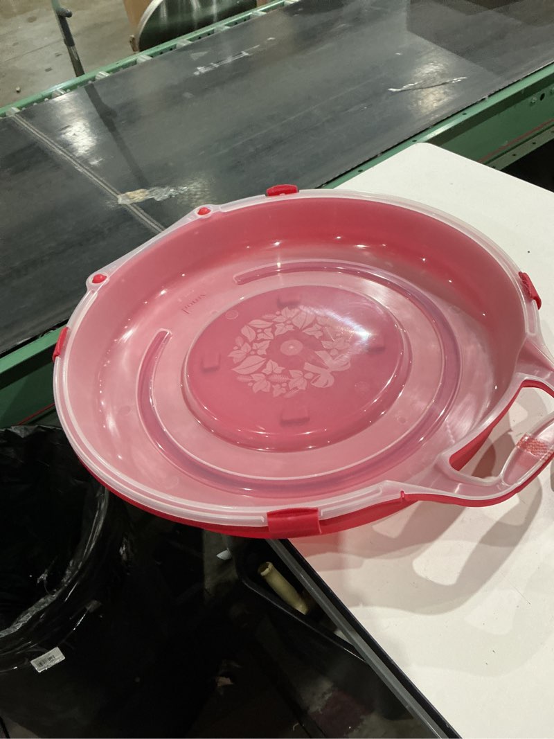 Condition photo showing As Is for wreath storage container