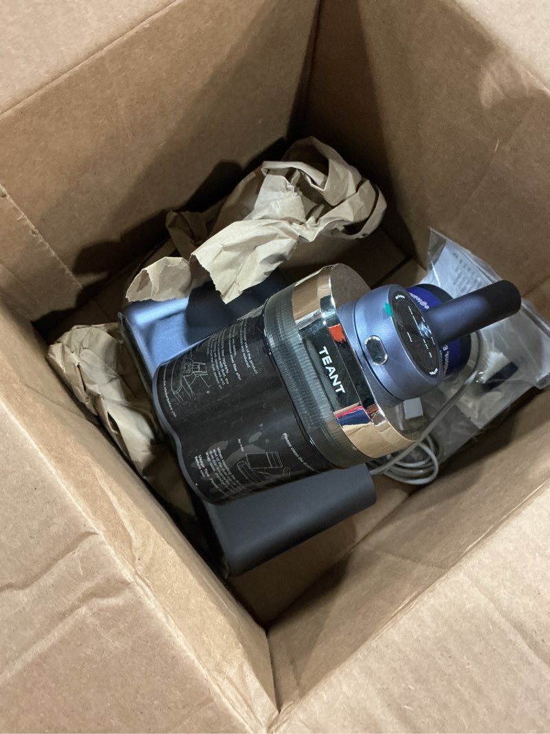 Condition photo showing As Is for teant mattress vacuum bed vacuum cleaner with 253.7nm uv-c light, hyper helix motor with 16kpa strong suction & 33000 rpm/min tapping, hepa filter, 149? heat & ultrasonic & anion for bed and pet. blue