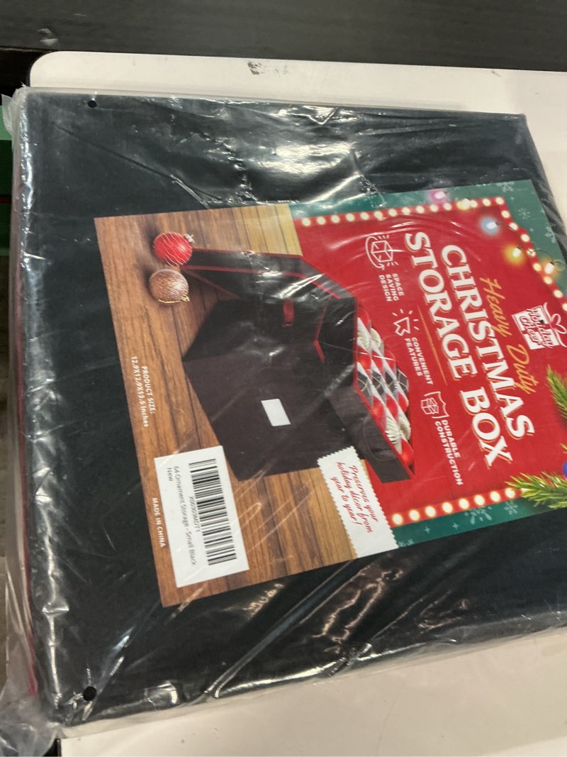 Condition photo showing Good Condition for Holiday Cheer Premium Christmas Ornament Storage with 8 Tray – Christmas Storage Container with Dividers Perfect for Holiday Decorations– Fits 128 Holiday Ornaments – Tear-Proof Fabric Green Large