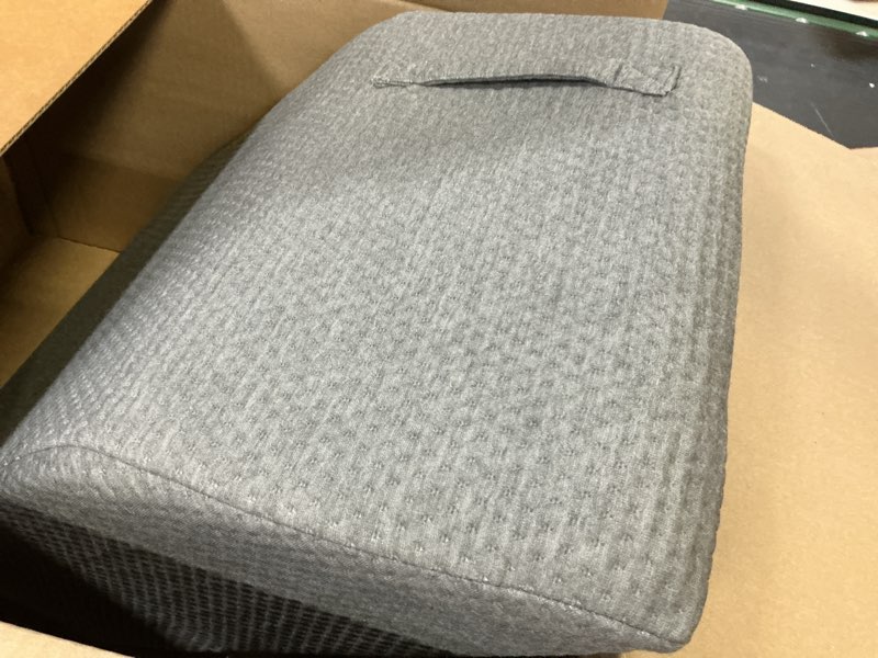 Condition photo showing Good Condition for megcxit leg pillow elevation blood circulation, leg wedge for elevation for swelling, leg elevating pillow for after surgery, memory foam foot knee pillow for back sleeping 23.6×16.8×8 inch dark grey 23.6*16.8*8 inch dark grey