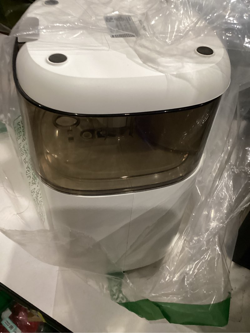 Condition photo showing As Is for Dehumidifier,TABYIK 35 OZ Small Dehumidifiers for Room for Home, Quiet with Auto Shut Off, Dehumidifiers for Bedroom (280 sq. ft), Bathroom, RV, Closet White