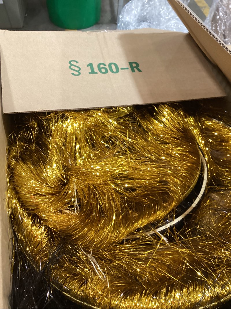 Condition photo showing Good Condition for rossesay 2 piece gold+black 3 tier fringe tinsel chandelier fringe chandelier decoration birthday bachelorette party decoration iridescent foil shimmering for graduation prom party decor 2026 gold and black 2