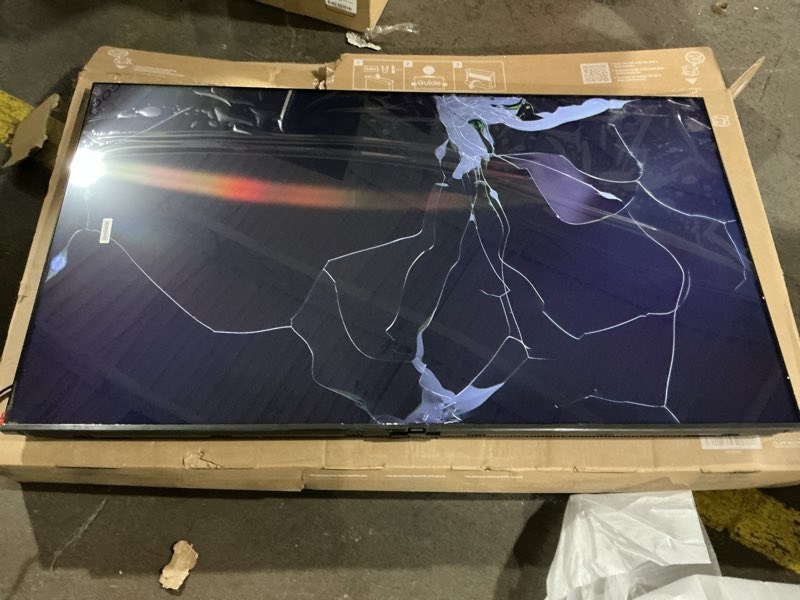 Condition photo showing As Is for screen damaged samsung 55-inch class neo qled 4k qn80f series, vision ai, mini led smart tv (2025 model, 55qn80f) neo quantum hdr, object tracking sound lite w/dolby atmos, nq4 ai gen2 processor, alexa built-in 55-inch tv only