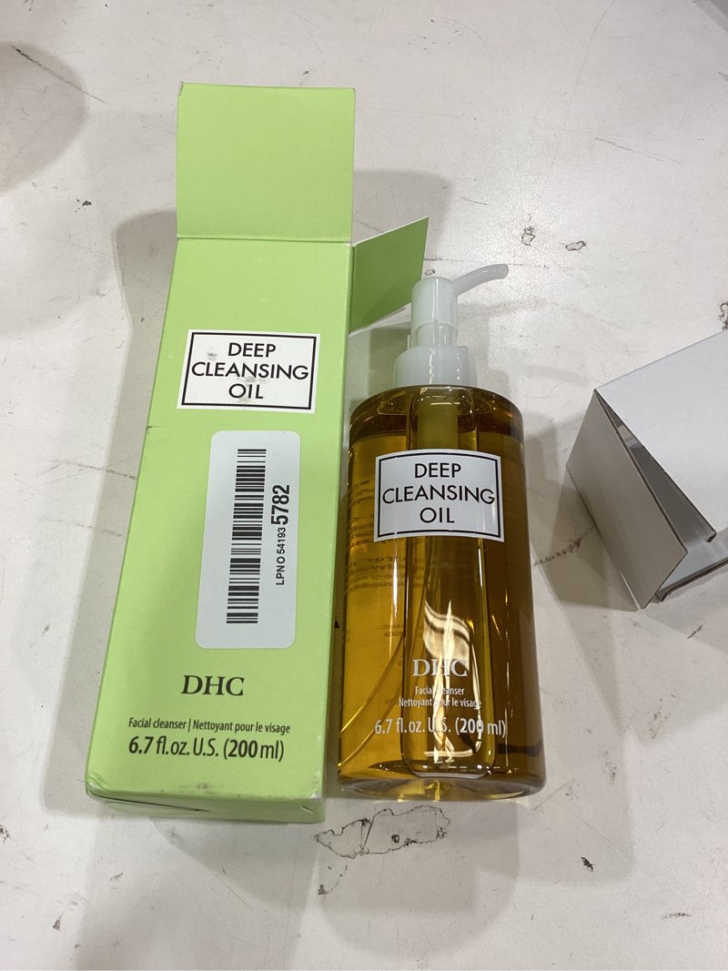 Condition photo showing Good Condition for dhc deep cleansing oil, facial cleansing oil, makeup remover, cleanses without clogging pores, residue-free, fragrance and colorant free, all skin types, 6.7 fl. oz. unscented 6.7 fl oz (pack of 1)
