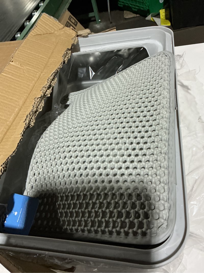 Condition photo showing Good Condition for Stainless Steel Litter Box | XL Enclosed Cat Litter Boxes with Lid for Big Cats | High Sided, Anti-Urine Leakage | Non-Stick Bottom & Includes Litter Mat & Metal Scoop