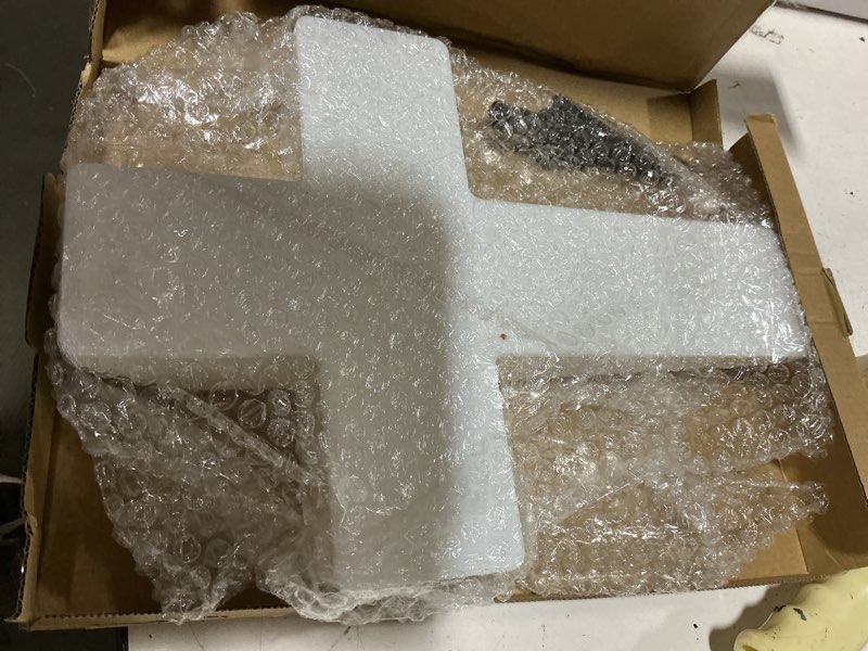 Condition photo showing Good Condition for solar lighted cross grave lighted garden cross stake decor led jesus cross light decoration for home memorial decoration,outdoor yard, home, patio, white, lamp1