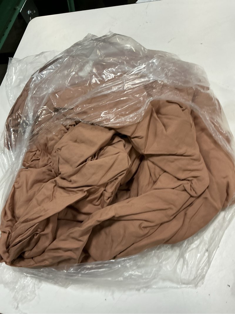Condition photo showing As Is for bamboo duvet cover, king/cal king, clay