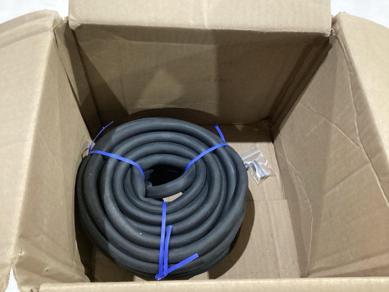 Condition photo showing As Is for milton’s bells red original driveway bell kit with 50' signal hose for drive-thru, residential, or industrial driveway alarms