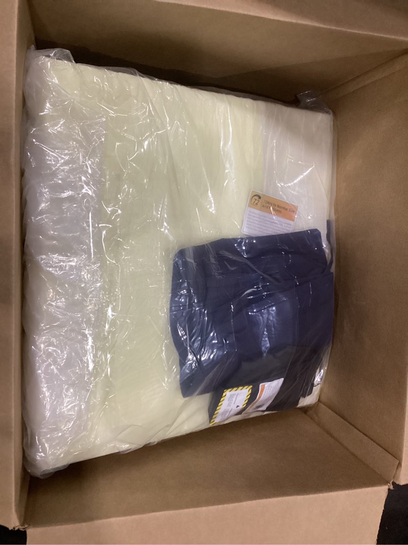 Condition photo showing Good Condition for outdoor chair cushions set of 2, 19x19x3 inch waterproof & fade resistant patio furniture seat cushions with ties, square outdoor dining chair cushions for lawn, garden, deck & yard, navy blue 19x19x3 inch navy blue 2, similar to stock photo