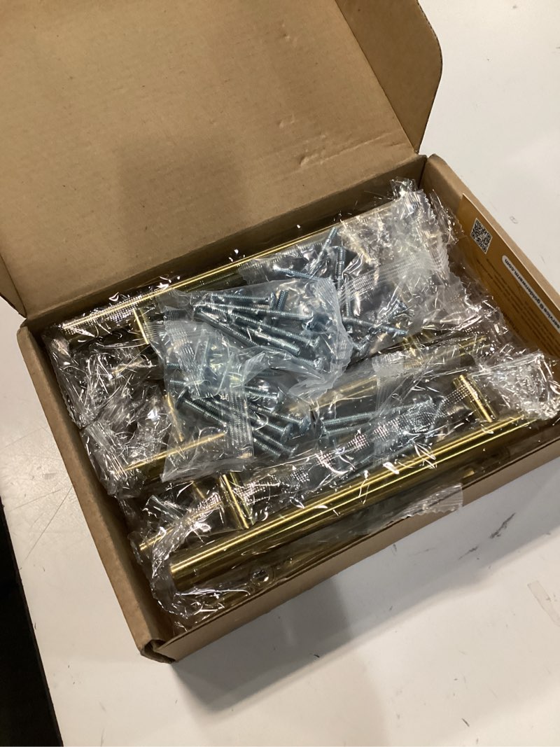 Condition photo showing Good Condition for goldenwarm 10 pack brushed brass cabinet pulls drawer handles gold kitchen hardware - brass cabinet handles bathroom hardware drawer pulls 4in hole centers 4 inch hole centers gold 10