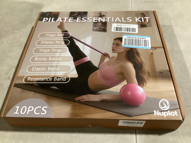 Condition photo showing New/Like New for Pilates Equipment 15" Pilates Ring Plus, Pilates Kit for Home Workouts, Pilates Essentials Kit for Women with Pilates Ring and Ball Set, Booty Bands, Figure 8 Resistance Band, Yoga Band Pink