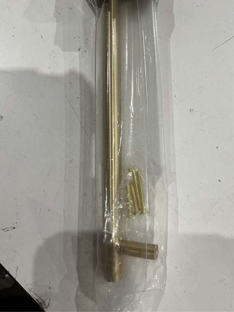 Condition photo showing Good Condition for qogrisun 1-pack solid brass cabinet pulls, gold long drawer handles, 18 inch hole center for large kitchen cabinets, cupboard, dresser, wardrobe closet door, brushecbrass finish 18 inch hole centers 1