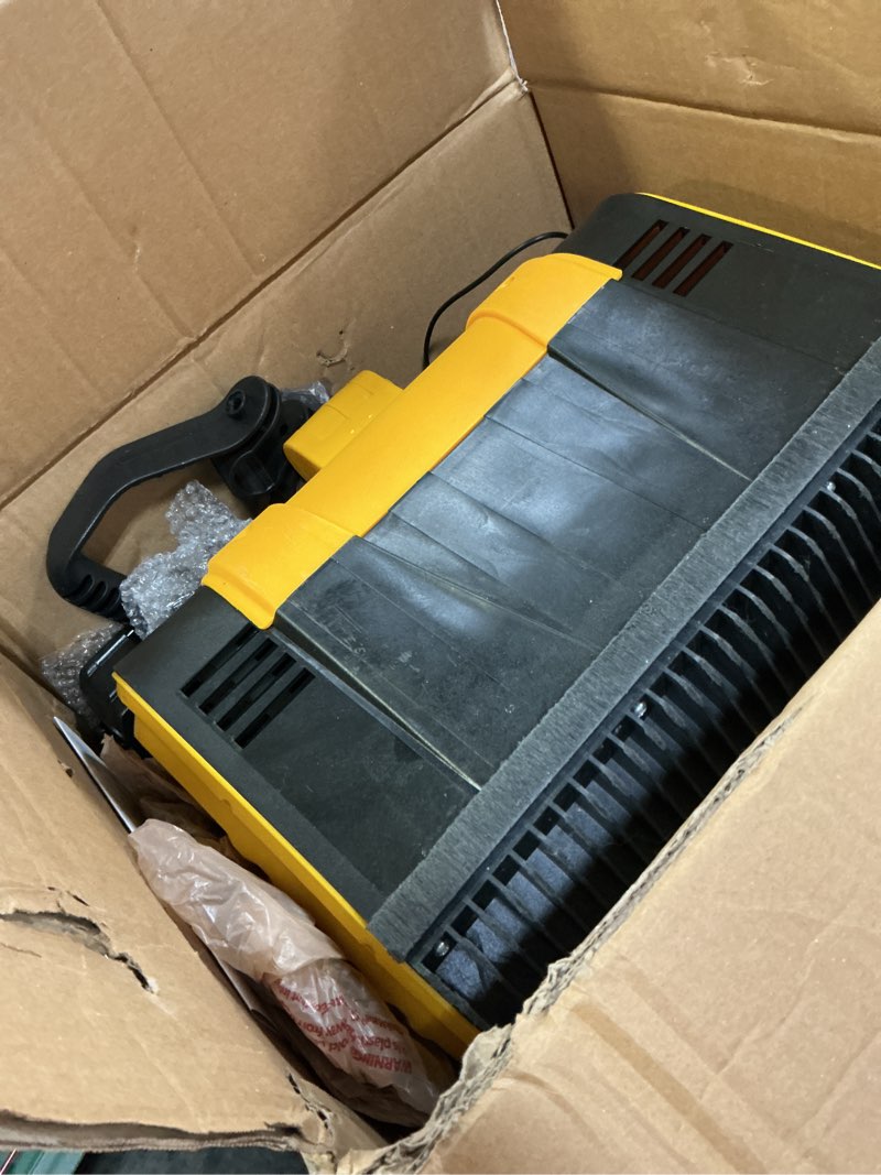 Condition photo showing As Is for cordless snow shovel, 21000rpm cordless snow blower, 13\" snow blower with 2 powered 24v batteries, lightweight for easy snow removal on steps,patio,driveway,home,yellow