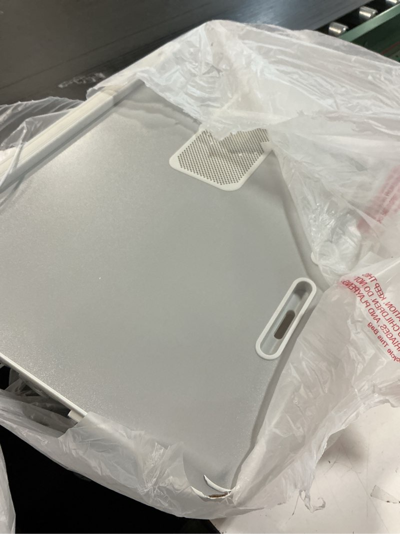 Condition photo showing As Is for iXTRA Laptop Lap Desk with Cooling Fan - Adjustable Bed Desk with Light, Bed Table with Cup Holder&P