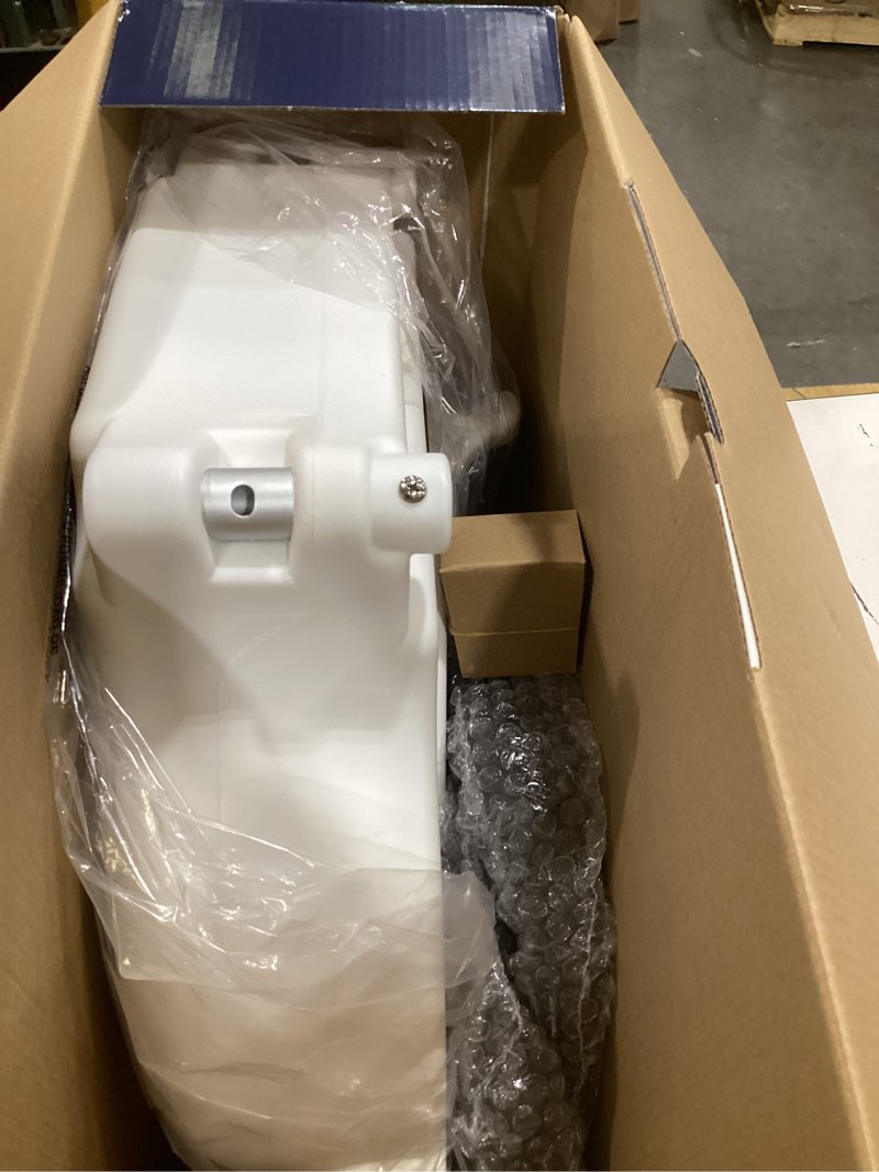 Condition photo showing As Is for bath safetyraised toilet seat product description: elev.toilet seat w/ remarms,rtl,1 ea