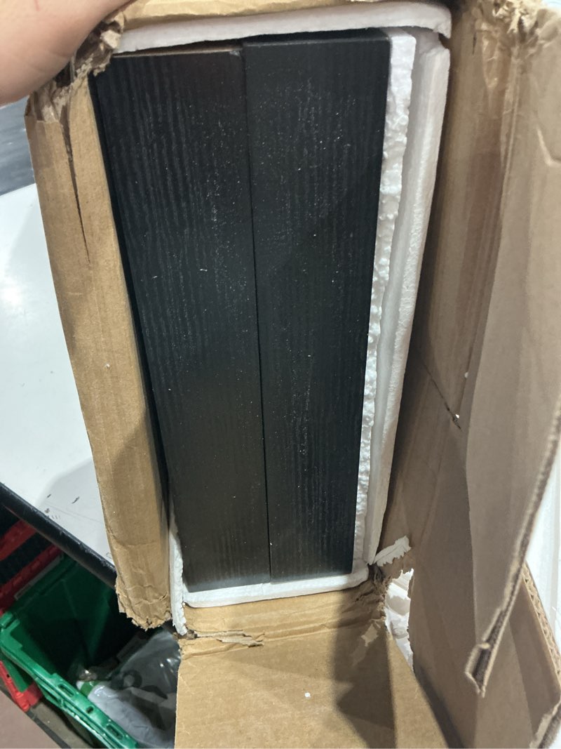 Condition photo showing Good Condition for acovy 40 inch floating shelves, 12" deep floating shelf wall mounted, 40" wall shelves, rustic deep bookshelf, extra deeper & thicker display shelves for bedroom, living room, black, set of 2 40"x12"-2pcs black