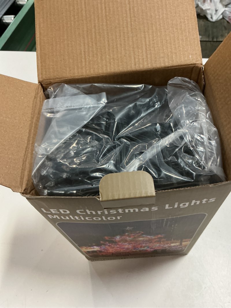 Condition photo showing New/Like New for 1500 led 470ft christmas string lights outdoor, 12 modes and timer memory dimmable, plug in waterproof dark green wire twinkle fairy light for for xmas yard tree wedding party decor (multicolor) multicolor 1500 led 470ft dark green wire