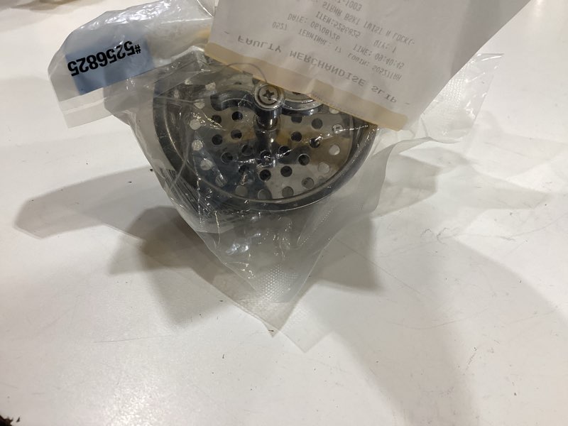 Condition photo showing As Is for project source 3.5-in stainless steel rust resistant strainer basket