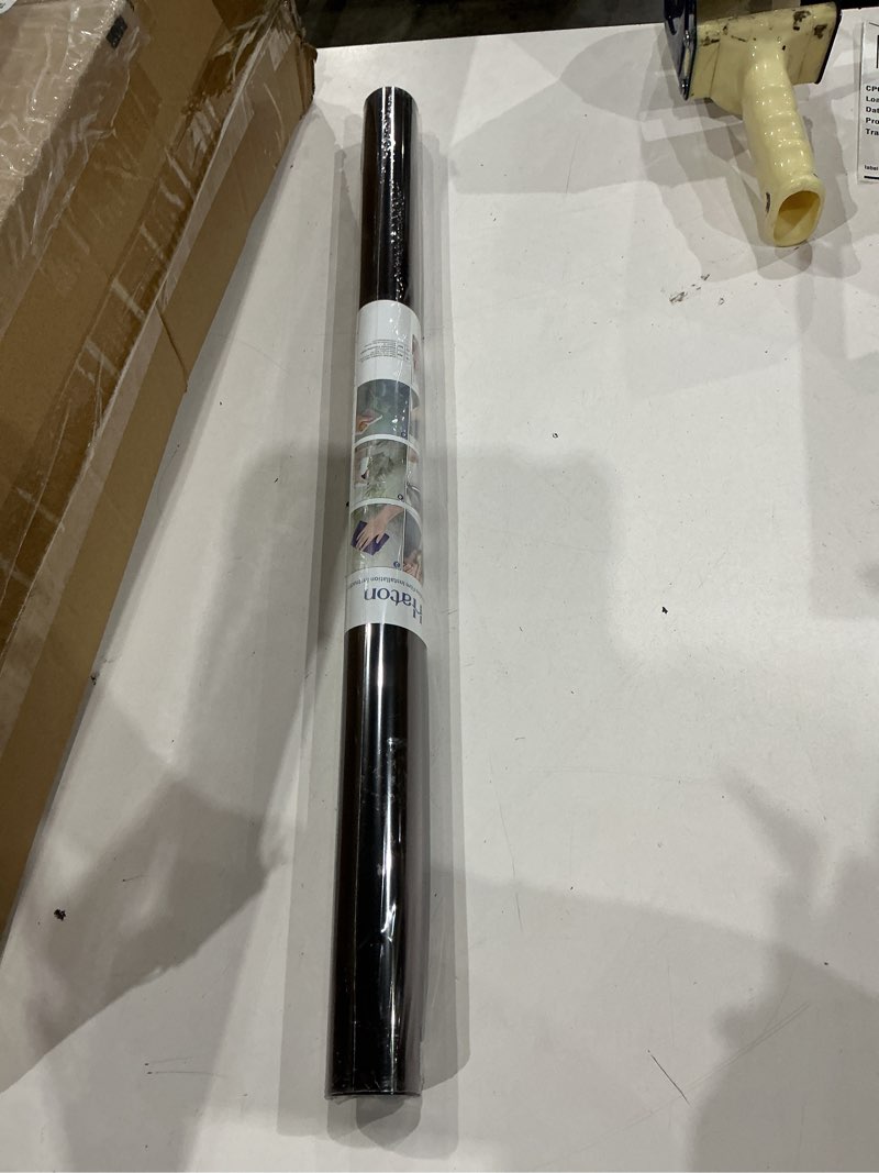 Condition photo showing New/Like New for haton window privacy film one way window tint for home, sun uv blocking heat control reflective mirror film, no glue static cling see out not in glass door covering, black silver, 23.6" x 78.7" 23.6" x 78.7" black silver
