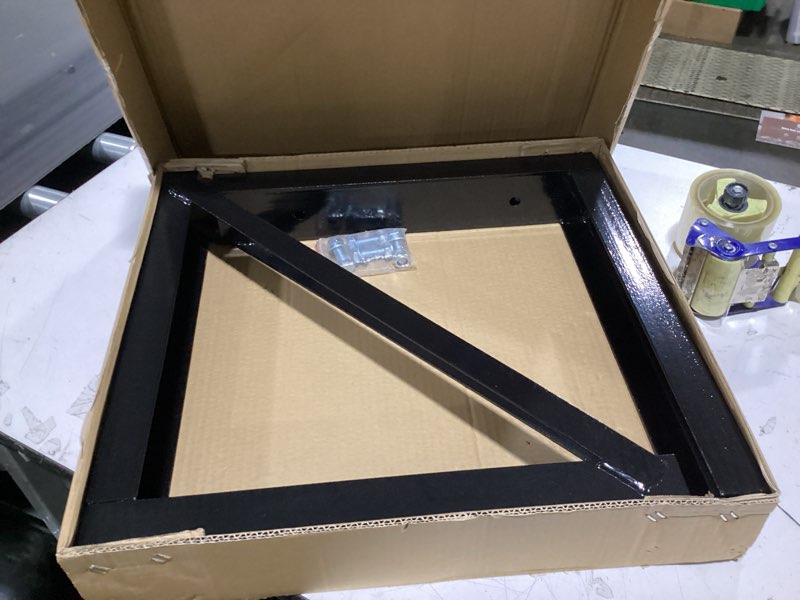 Condition photo showing Good Condition for 18’’x18’’ bolted steel mounting brackets for trailer tool box, set of 2- black 18''x18''- set of 2