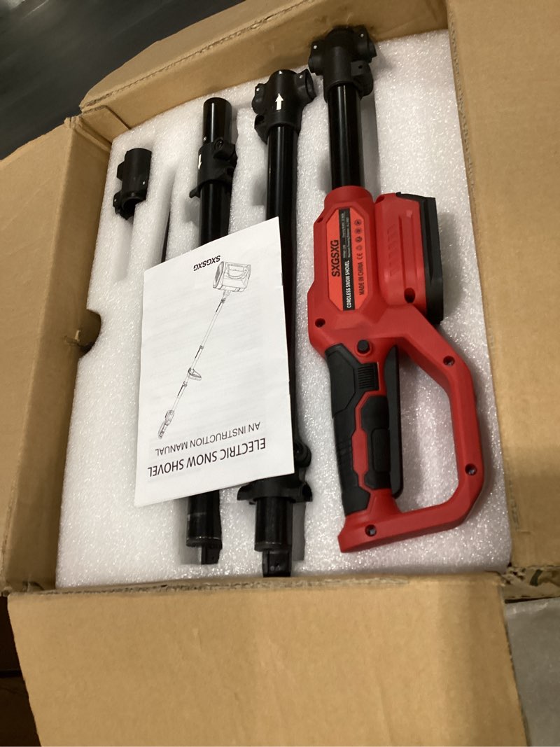 Condition photo showing As Is for Electric Snow Shovel for Milwaukee M18 18V Battery, 11" Brushless Snow Blower with Adjustable Handle, Max 26 FT Snow Thrower, Cordless Snow Shovel M18 for Driveway, Sidewalk, Patio, Deck (No Battery) Compatible with Milwaukee Battery